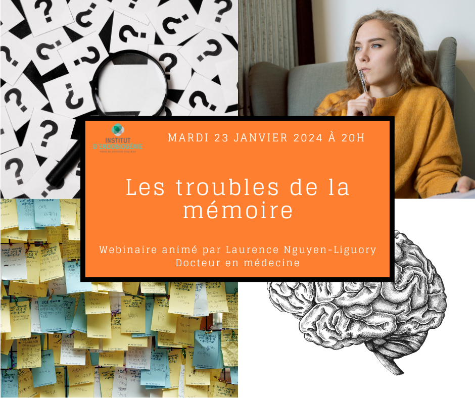 Webinaire janvier 2024 Les troubles de la mémoire